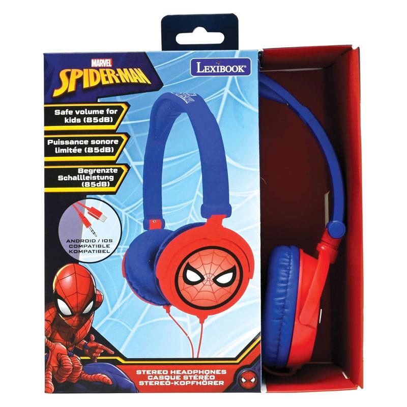 Lexibook Spider-Man Foldable Stereo Headphones With Volume Limiter - Red/Blue