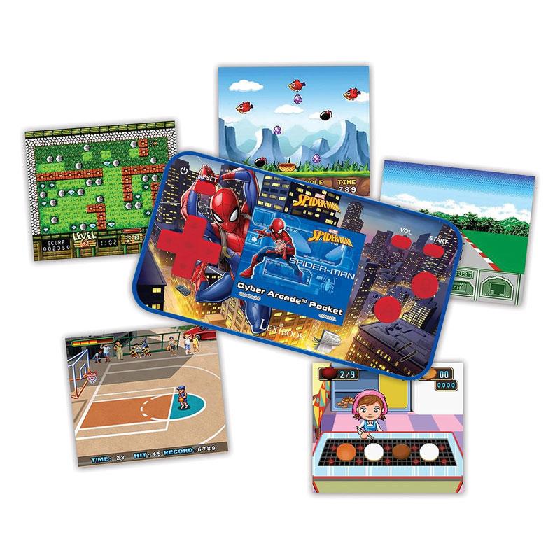 Lexibook Spider-Man Handheld Console Mini Cyber Arcade 150 Games - Red/Blue