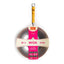 School of Wok 12'/30cm Carbon Steel Wok Flat Bottom Bamboo Handle Silver
