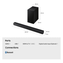 Samsung 3.1ch B-Series Soundbar Wireless Subwoofer Dolby 5.1ch Black