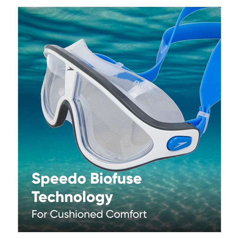 Speedo SPEFT Unisex Adult Biofuse Rift Mask Goggles Blue/White/Clear