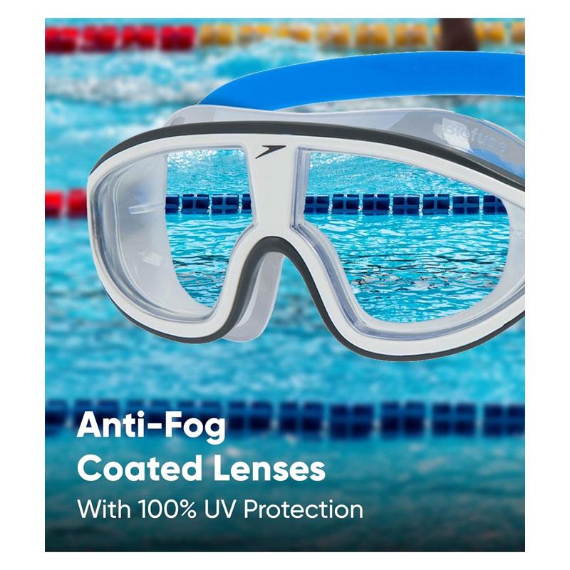 Speedo SPEFT Unisex Adult Biofuse Rift Mask Goggles Blue/White/Clear
