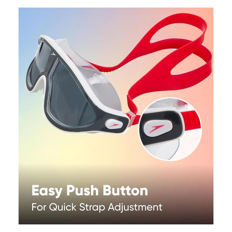 Speedo SPEFT Unisex Adult Biofuse Rift Mask Goggles Red/Grey/Smoke