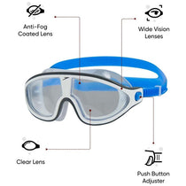Speedo SPEFT Unisex Adult Biofuse Rift Mask Goggles Red/Grey/Smoke