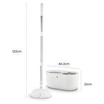 Swan Elevate Spin Mop And 5 Litre Bucket Set Stainless Steel Wringer White