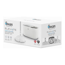 Swan Elevate Spin Mop And 5 Litre Bucket Set Stainless Steel Wringer White