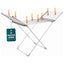 Ourhouse Heated Winged Electric Clothes Airer Drier 2 Foldable Wings Up To 15kg White