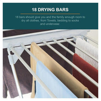 Ourhouse Heated Winged Electric Clothes Airer Drier 2 Foldable Wings Up To 15kg White