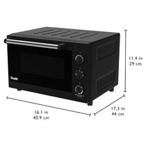 Dualit Electric Mini Oven 22 Litres Double Glazed Window Defrost Grill Roast & Bake Functions 1600W Black