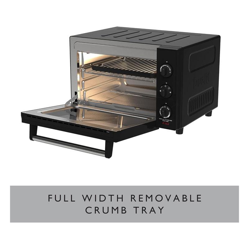 Dualit Electric Mini Oven 22 Litres Double Glazed Window Defrost Grill Roast & Bake Functions 1600W Black