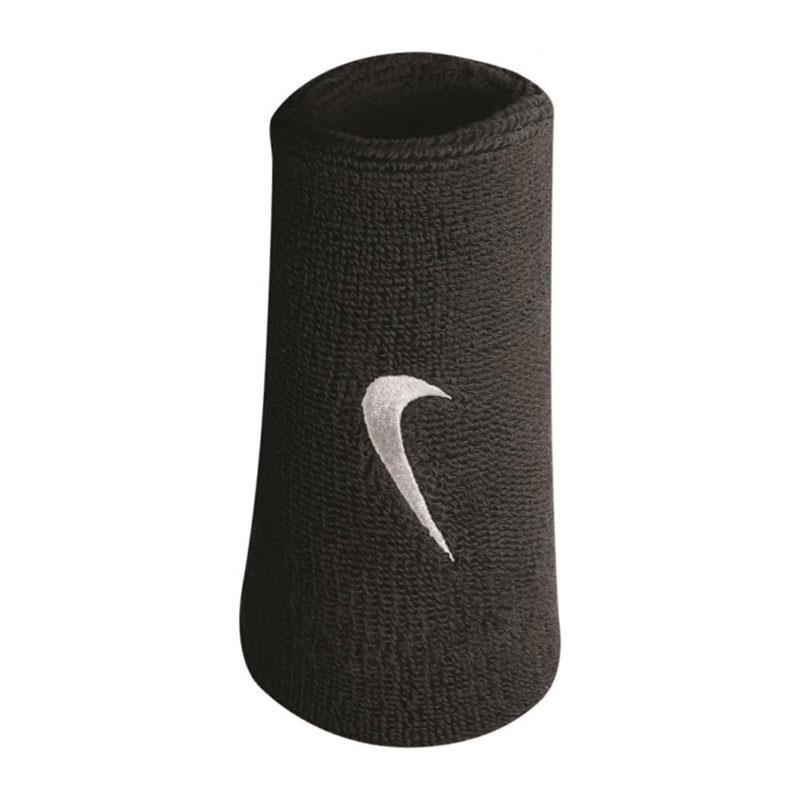 Nike Swoosh Doublewide Wristbands Black/White Secondary image