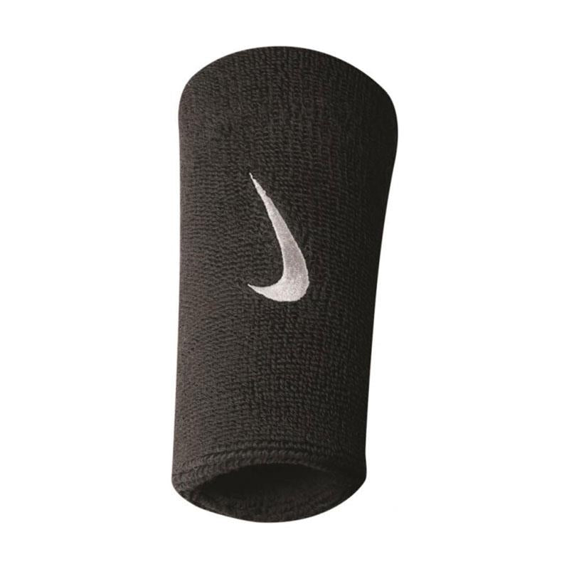 Nike Swoosh Doublewide Wristbands Black/White