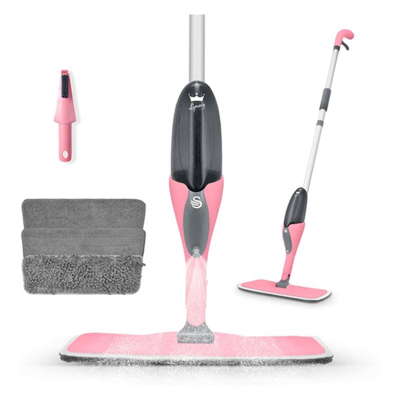 Swan Lynsey Queen of Clean Spray Mop Wet Mopping Pad Dry Dusting Pad Scrubbing Pad Cleaning Tool 500ml Anti-Leak Bottle