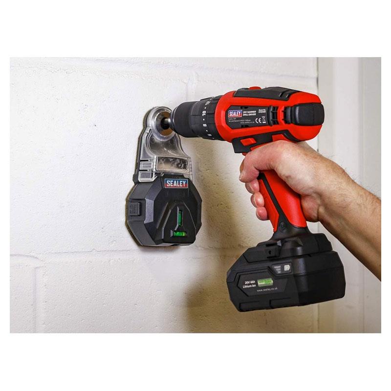 Sealey Vacuum Drill Dust Extractor Laser Light & Spirit Level 3.7V Black Secondary image