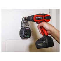 Sealey Vacuum Drill Dust Extractor Laser Light & Spirit Level 3.7V Black