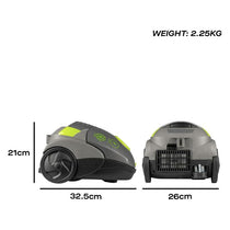 Daewoo Tornado Compact Bagged Vacuum Cleaner 700W 2 Litres Green & Grey