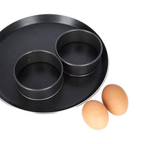 KitchenCraft Non Stick Poached Egg Fried Egg Crumpet Rings Set of 2 - Black