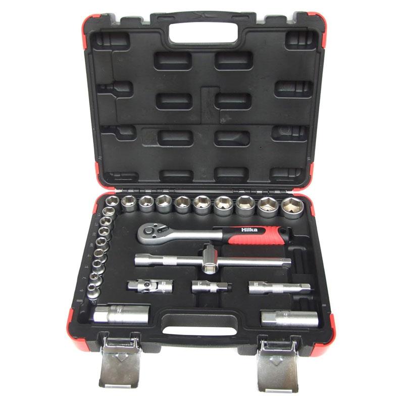 Hilka Tools 3/8 Inch Drive Socket Set Metric 26 Piece