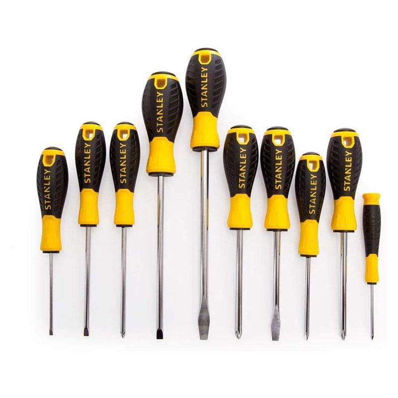Stanley Essential Screwdriver Set PH Phillips PZ Pozi Flat 10 Piece