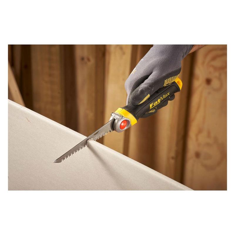Stanley Folding Jabsaw 8 TPI Blade 3 Locking Positions Ultra Hard Tooth Soft Grip Handle Yellow/Black