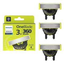 Philips Norelco 360 OneBlade Replacement Blade Pack of 3 Green & Black