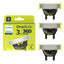 Philips Norelco 360 OneBlade Replacement Blade Pack of 3 Green & Black