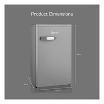Swan Retro Under Counter Fridge 77 Litres Fridge 13 Litres Freezer Capacity - Grey