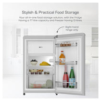 Swan Retro Under Counter Fridge 77 Litres Fridge 13 Litres Freezer Capacity - Grey