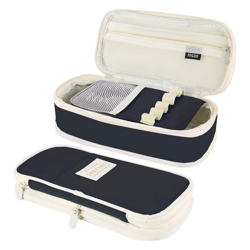 Kawaii Pencil Cases Large Capacity Pencil Bag Pouch Holder Box For Teen Students Girls - Black Main image