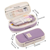 Kawaii Pencil Cases Large Capacity Pencil Bag Pouch Holder Box For Teen Students Girls - Lavender