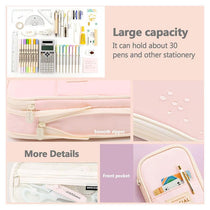 Kawaii Pencil Cases Large Capacity Pencil Bag Pouch Holder Box For Teen Students Girls - Pale Pink