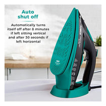 Tower Ceraglide Elite Steam Iron 3100W 265ml Water Tank Black And Teal