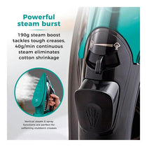 Tower Ceraglide Elite Steam Iron 3100W 265ml Water Tank Black And Teal