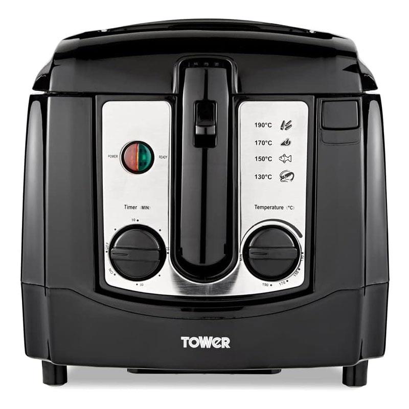 Tower Easy Clean Deep Fat Fryer Adjustable Thermostat 2300W 3 Litres Black