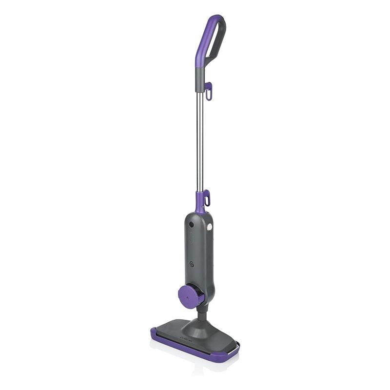Swan Dirtmaster Multifunctional Steam Mop 1300W 330ml Capacity Water Tank Purple And Grey Main image