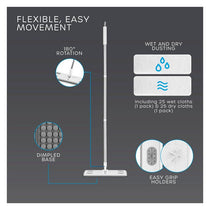 Swan Elevate Electrostatic Mop 180 Degree Wet & Dry Dusting Capabilities White