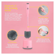 Swan Lynsey's Toilet Brush Refillable Cleaning Solution Dispenser Silicone Anti-Clog Anti-Drip Pink