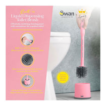 Swan Lynsey's Toilet Brush Refillable Cleaning Solution Dispenser Silicone Anti-Clog Anti-Drip Pink