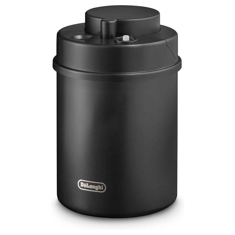 Delonghi Press-Type Vacuum Coffee Canister 500g Storage Coffee Beans Black