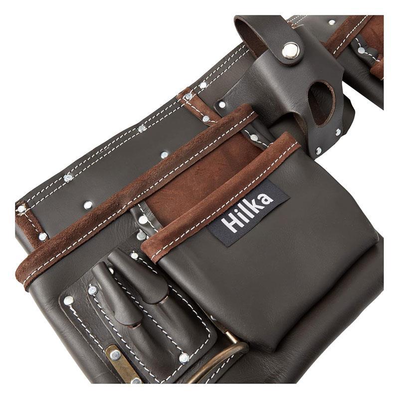 Hilka Heavy Duty Oil Tanned Leather Double Tool Belt Brown Secondary image