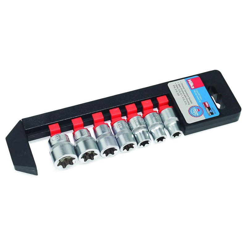 Hilka Tools 3/8 Inch Drive Pro Craft TX Star Socket Set Metric 7 Pieces Main image