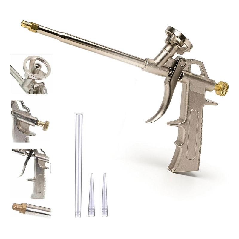 RTRMAX Extra Strong Aluminium Foam Gun Heavy Duty Caulking Gun Silver Main image