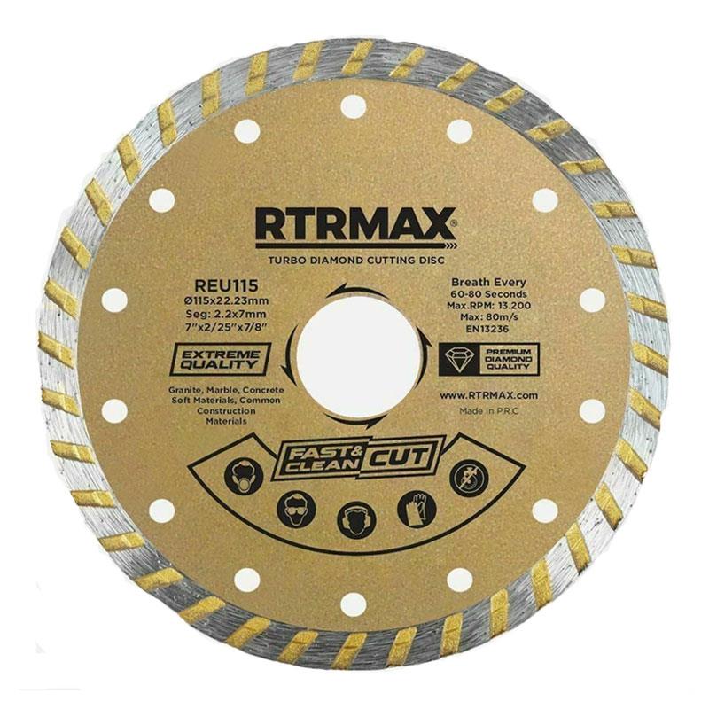 RTRMAX Porcelain 4.5 Tile Turbo Thin Diamond Dry Cutting Blade 115mm Main image