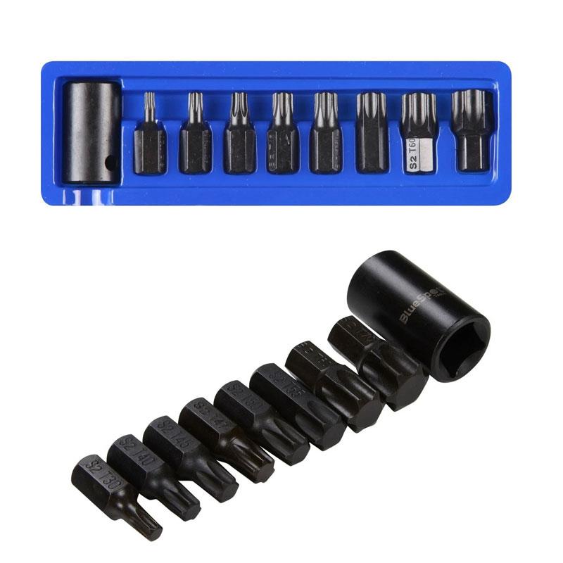 Blue Spot Tools 1/2 Inch Impact Torx Bits (T30-T70) 9 Piece