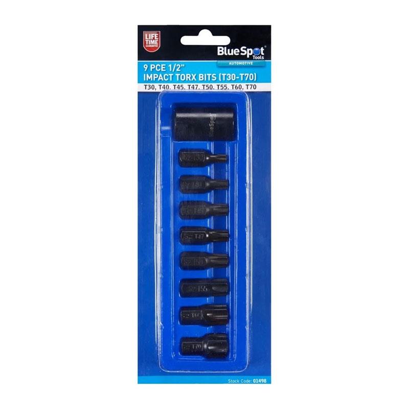 Blue Spot Tools 1/2 Inch Impact Torx Bits (T30-T70) 9 Piece Secondary image