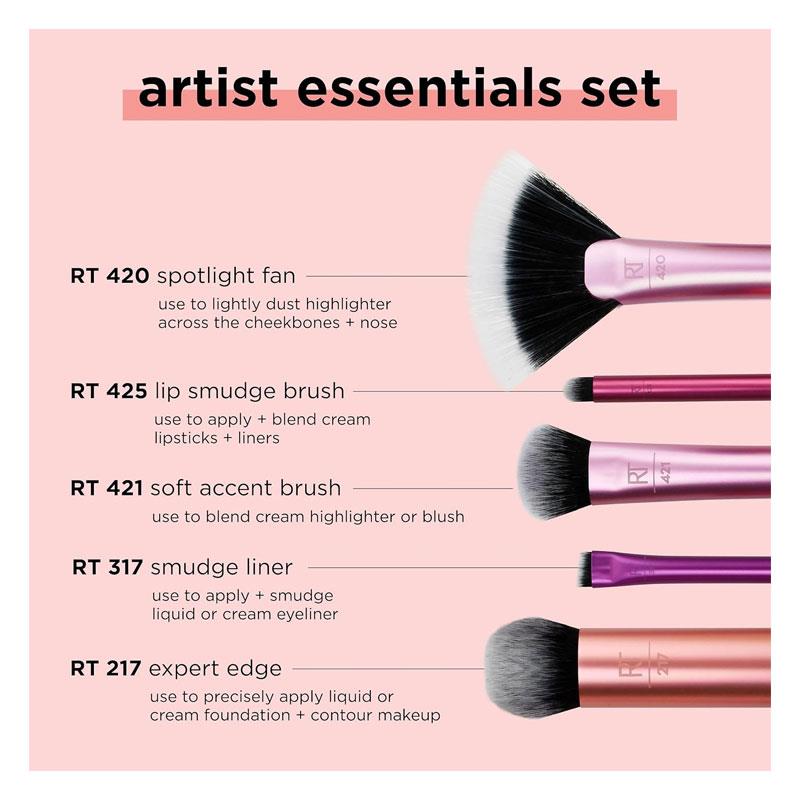 Real Techniques Artist Essentials Makeup Brush Set 5 Piece