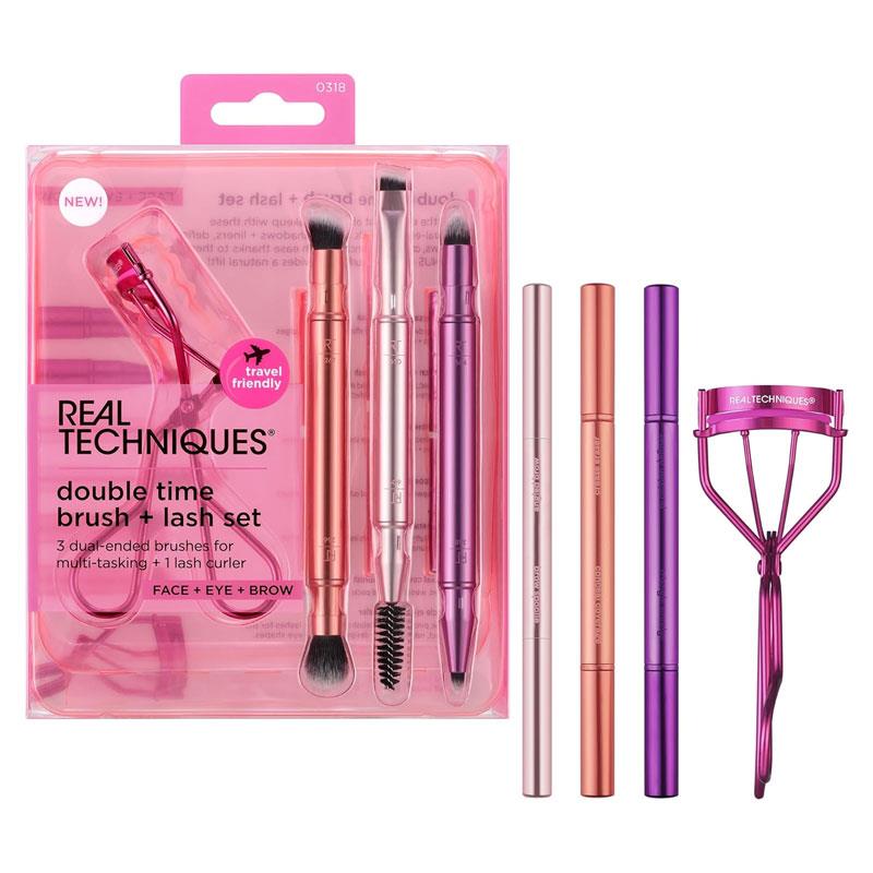 Real Techniques Double Time Brush + Lash 4 Piece Set Multicolour Main image
