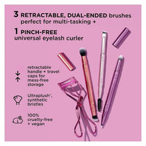 Real Techniques Double Time Brush + Lash 4 Piece Set Multicolour