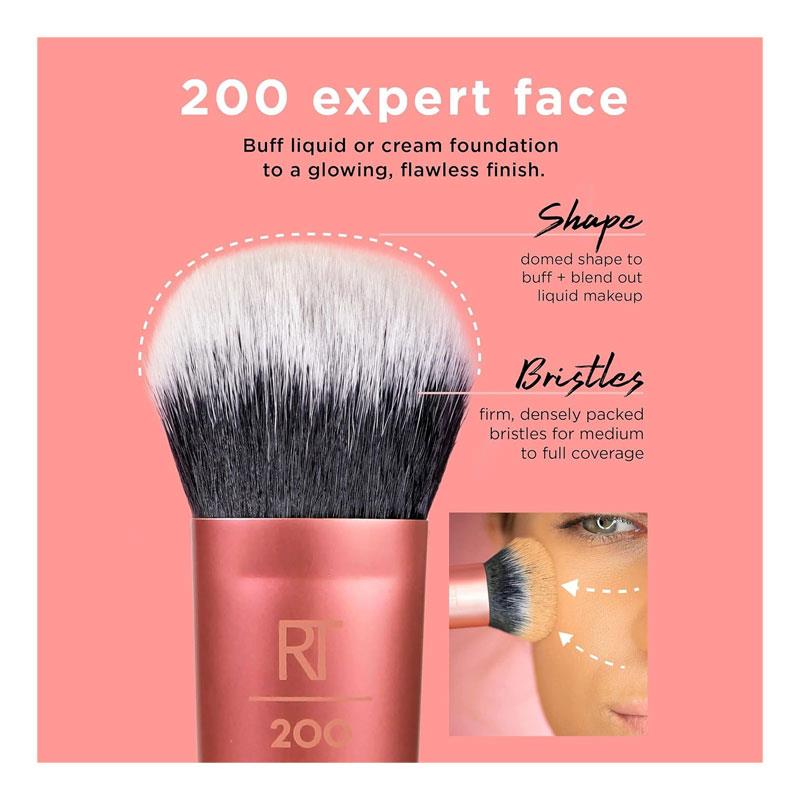 Real Techniques Expert Face Makeup Brush Black/Rose Gold Secondary image