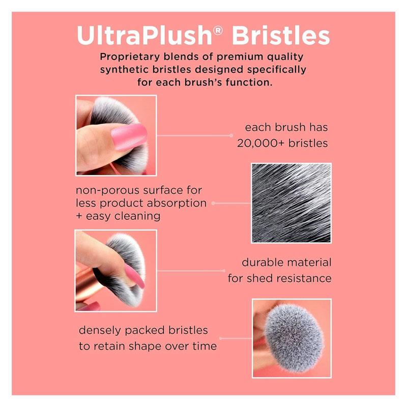Real Techniques Flawless Base Makeup Brush 4 Piece Set + Storage Cup